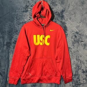 USC Nike Therma Fit Red Pullover Hoodie Sweater Mens Size Small
